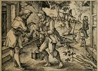 An illustration from XL [i.e. Quadraginta] emblemata miscella nova : Das ist : XL. underschiedliche Auszerlesene newradierte Kunststuck (1622)
