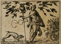 An illustration from XL [i.e. Quadraginta] emblemata miscella nova : Das ist : XL. underschiedliche Auszerlesene newradierte Kunststuck (1622)