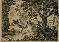 An illustration from XL [i.e. Quadraginta] emblemata miscella nova : Das ist : XL. underschiedliche Auszerlesene newradierte Kunststuck (1622)