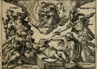 Picture 40 of 43 from XL [i.e. Quadraginta] emblemata miscella nova : Das ist : XL. underschiedliche Auszerlesene newradierte Kunststuck (1622), leaf 48