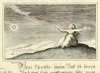 An illustration from XXV schöne ausserlesene Figuren vnd hohe Lehren von der begnadeten liebhabenden Seele, nemlich der Christlichen Kirchen vnd jhre[m] Gemahl Jesu Christo