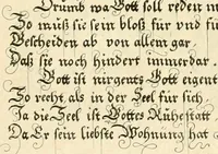An illustration from XXV schöne ausserlesene Figuren vnd hohe Lehren von der begnadeten liebhabenden Seele, nemlich der Christlichen Kirchen vnd jhre[m] Gemahl Jesu Christo