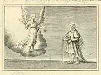 An illustration from XXV schöne ausserlesene Figuren vnd hohe Lehren von der begnadeten liebhabenden Seele, nemlich der Christlichen Kirchen vnd jhre[m] Gemahl Jesu Christo