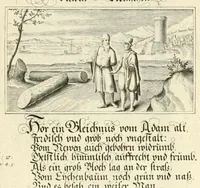 An illustration from XXV schöne ausserlesene Figuren vnd hohe Lehren von der begnadeten liebhabenden Seele, nemlich der Christlichen Kirchen vnd jhre[m] Gemahl Jesu Christo