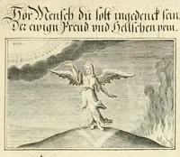 An illustration from XXV schöne ausserlesene Figuren vnd hohe Lehren von der begnadeten liebhabenden Seele, nemlich der Christlichen Kirchen vnd jhre[m] Gemahl Jesu Christo
