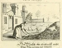 Picture 18 of 25 from XXV schöne ausserlesene Figuren vnd hohe Lehren von der begnadeten liebhabenden Seele, nemlich der Christlichen Kirchen vnd jhre[m] Gemahl Jesu Christo, leaf 75
