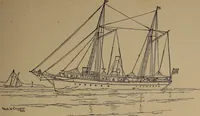 An illustration from Yachts and yachting : with over one hundred and ten illustrations (1887)