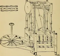 An illustration from Yarn and cloth making; an economic study; a college and normal schools text preliminary to fabric study, and a reference for teachers of industrial history and art in secondary and elementary schools (1918)
