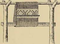 An illustration from Yarn and cloth making; an economic study; a college and normal schools text preliminary to fabric study, and a reference for teachers of industrial history and art in secondary and elementary schools (1918)
