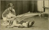 An illustration from Yarn and cloth making; an economic study; a college and normal schools text preliminary to fabric study, and a reference for teachers of industrial history and art in secondary and elementary schools (1918)