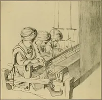 An illustration from Yarn and cloth making; an economic study; a college and normal schools text preliminary to fabric study, and a reference for teachers of industrial history and art in secondary and elementary schools (1918)