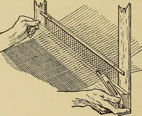 An illustration from Yarn and cloth making; an economic study; a college and normal schools text preliminary to fabric study, and a reference for teachers of industrial history and art in secondary and elementary schools (1918)