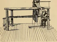 An illustration from Yarn and cloth making; an economic study; a college and normal schools text preliminary to fabric study, and a reference for teachers of industrial history and art in secondary and elementary schools (1918)