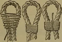 An illustration from Young sailor's assistant in practical seamanship including the rules of the road; directions for resuscitating the apparently drowned, etc., etc., together with the salutes ... naval signal flags, Very's lights, and the international code of signals (1893)