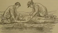 An illustration from Young sailor's assistant in practical seamanship including the rules of the road; directions for resuscitating the apparently drowned, etc., etc., together with the salutes ... naval signal flags, Very's lights, and the international code of signals (1893)