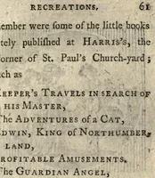 An illustration from Youthful recreations : containing amusements of a day, as spent by Master Freelove and his companions; interspersed with stories, suitable observations, verses, and other matters of instruction and entertainment (1806)