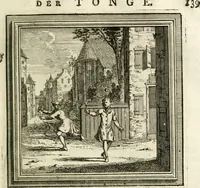 An illustration from Zederyke zinnebeelden der tonge (1764)