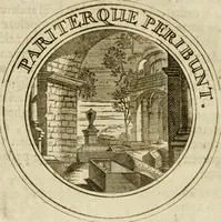 An illustration from Zederyke zinnebeelden : vertoont in konstplaten, door kragtige redeneeringen en maat-digten nutte van het menschelyke leven toegepast (1713)
