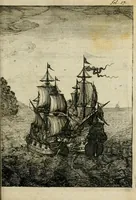 An illustration from Zeer aanmerkelijke reysen gedaan door Jan Erasmus Reining, meest in de West-Indien en ook in veel andere deelen des werelds. &c. : waer in kortelijk verhandelt werd het geen hem van syn kintsche jaren avontuurlyk ter zee en te land tot zijn 49ste jaar is voorgevallen, soo tegens de wilden, als voor en tegens de Spanjaarden, en voor en tegens de Engelschen, Franse, Portugese en meer andere natien : groote hongers-nood, schrikkelijke elende, perijkelen zijns levens, stoute actien, kloekmoedige uitvoeringen, en victorieuse verrigtinge (1691)