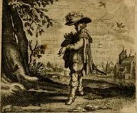 An illustration from Zeeusche nachtegael : ende des selfs driederley ghesang : geheel anders in der waerheydt verthoont, als de selve voor desen by sommige uyt enckel misverstant verkeerdelijck is gheoordeelt (1633)