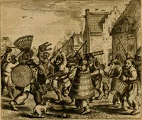An illustration from Zeeusche nachtegael : ende des selfs driederley ghesang : geheel anders in der waerheydt verthoont, als de selve voor desen by sommige uyt enckel misverstant verkeerdelijck is gheoordeelt (1633)