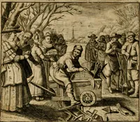 An illustration from Zeeusche nachtegael : ende des selfs driederley ghesang : geheel anders in der waerheydt verthoont, als de selve voor desen by sommige uyt enckel misverstant verkeerdelijck is gheoordeelt (1633)