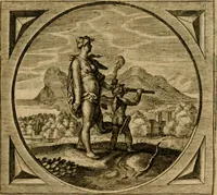 An illustration from Zeeusche nachtegael : ende des selfs driederley ghesang : geheel anders in der waerheydt verthoont, als de selve voor desen by sommige uyt enckel misverstant verkeerdelijck is gheoordeelt (1633)