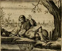 An illustration from Zeeusche nachtegael : ende des selfs driederley ghesang : geheel anders in der waerheydt verthoont, als de selve voor desen by sommige uyt enckel misverstant verkeerdelijck is gheoordeelt (1633)