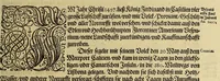 An illustration from Zehender Theil America. : Darinnen zubefinden: erstlich, zwo Schiffarten Herrn Americi Vesputii vnter König Ferdinando in Castilien vollbracht. Zum andern: ein gründlicher Bericht von dem jetzigen Zustand der Landschafft Virginien, wie nemlich der Friede mit den Indianern, vollnzogen, vnd den Englischen zum Schutz dess Lands allda etliche Stätt vnd Vestung erbawet worden. Beneben einer Heyrath dess Königs Powhatans in Virginien Tochter, mit einem vornemmen Englischen, durch Raphe Homar einen Secretarien in Virginien beschrieben, in Hochteutsch vbersetzt. Zum dritten: ein warhafftige Beschreibung dess newen Engellands, einer Landschafft in Nord-Indien, eines Theils in America, von Capitein Johann Schmiden, Rittern vnd Admiraln beschrieben, neben einem Discurs, wie er auff der andern Reyse von den Frantzosen gefangen, vnd widerumb Anno 1616. erlediger worden. (1618)
