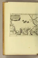 An illustration from Zehender Theil der Orientalischen Indien begreiffendt Eine kurtze Beschreibung der neuwen Schiffart gegen NordtOften, vber die Amerische Inseln in Chinam vnd Iapponiam, von einem Engelländer Henrich Hudson newlich erfunden, beneben kurtzer Andeutung der Inseln vnd Oerter, so auff derselben Reyse von den Holländern hiebevor endeckt worden, auss Johann Hegen von Lintschotten Reise gezogen. : Item ein Discurs an Jhr. Kön. Maj. in Spanien, wegen dess fünfften Theils der Welt, Terra Australis incognita genannt, von einem Capitein Petro Ferdinandes de Quir, &c. vbergeben. Beneben einer Delineation vnnd Beschreibung der Länder der Samojeden vnd Tingoesen, in der Tartarey gegen Morgen der Enge oder Vberfahrt bey Weygats gelegen, so newlich von den Mosscowitern endecket vnd eingenommen. (1613)