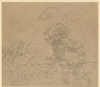An illustration from Zeichnungen nach Wu Tao-tze aus der Götter- und Sagenwelt Chinas (1913)