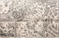 An illustration from Z. Heynsii Weg-wyser ter salicheyt : onder een sinnebeeld van des werelts beschryvinge den Christen wandelaer voorgestelt (1629)