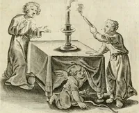 An illustration from Zinne-beelden der liefde, met puntdigten (1732)
