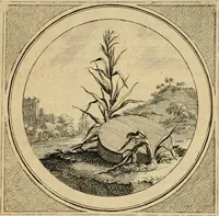 An illustration from Stichtelyke zinnebeelden gepast op deugden en ondeugden in LVII tafereeellen vertoont (1723)