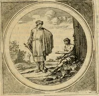 An illustration from Stichtelyke zinnebeelden gepast op deugden en ondeugden in LVII tafereeellen vertoont (1723)