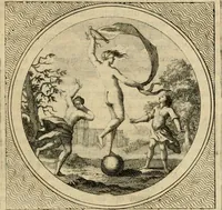 An illustration from Stichtelyke zinnebeelden gepast op deugden en ondeugden in LVII tafereeellen vertoont (1723)