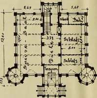 An illustration from Zukunfstbauten : moderne Gesundheitsbauten für Leibes-, Seelen- und Geisteskultur, mit einem Anhang: Über den Bau von Lungenheilstätten (1908)