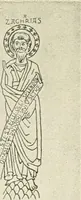 An illustration from Zur Entwicklung des zeichnerischen Stils in der Cölner Goldschmiedekunst des 12. Jahrhunderts. Mit 10 Lichtdrucktafeln (1917)