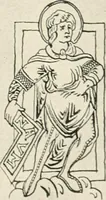An illustration from Zur Entwicklung des zeichnerischen Stils in der Cölner Goldschmiedekunst des 12. Jahrhunderts. Mit 10 Lichtdrucktafeln (1917)
