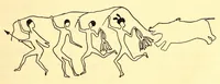 An illustration from Zur Psychologie der primitiven Kunst : ein Vortrag (1908)