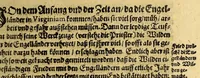 Picture 3 of 3 from Zwantzigste Schifffahrt, oder Gründliche vnd sattsame Beschreibung dess Newen Engellands: wie auch aüssfuhrliche Erzehlung von Beschaffenheit dor Landtschafft Virginia, vnd der Insel Barmuda, deren man bisshero schlechte vnnd vnvollkommene Wissenschafft gehabt, an jetzo aber durch dero Landt erfahrne Leuht, völliglich an Tag gegeben (1629), leaf 99