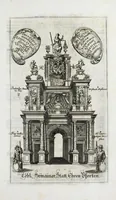 Picture 4 of 16 from Zwey-einiger Hymenaeus, oder, Oesterreich-Lüneburgischer frid- und freuden-voller Vermählungs-Gott : denen aller-durchleuchtigist-grossmächtigisten, nunmehro aller-erwüntscht- und Aller-Glück-Vergnügtist-Vermählten röm. und ungar. königl königl. Maj. Maj. [et]c. [et]c. Josepho I. vom aller-durchleuchtigist-sig- und glorreichisten Ertz-Hauss-Oesterreich, [et]c. [et]c. herstammend, und Wilhelminae Amaliae, aller-preyss-würdigst-Gebohrnen Hertzogin von Braunschweig, und Lüneburg, [et]c. [et]c. durch vier Triumph- Lieb- und Lob-andeutende Ruhm- oder Ehren-Pforten zur aller-schuldigst-Jubel-vollen Ehren-Bezeugung hiebevor eröffnet (1699), leaf 39
