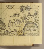 An illustration from Zwölffte Schiffahrt oder Kurtze Beschreibung der newen Schiffahrt gegen Nord Osten, vber die Amerische Inseln in Chinam vnd Japponiam, von einem Engellender Heinrich Hudson newlich erfunden, beneben einen Discurss an Jhr Kön. Maj. in Spanien, wegen dess fünfften Theils der Welt, Terra Australis incognita genandt, auch kurtze Beschreibung der Länder der Samojeden vnd Tingoesen in der Tartarey gelegen. (1614)