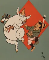 Picture 22 of 65 from Denslow's Mother Goose : being the old familiar rhymes and jingles of Mother Goose (1901), leaf 31