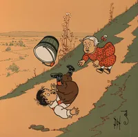 Picture 53 of 65 from Denslow's Mother Goose : being the old familiar rhymes and jingles of Mother Goose (1901), leaf 81