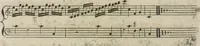 An illustration from The art of playing on the violin, containing all the rules necessary to attain to a perfection on that instrument : with great variety of compositions, which will also be very useful to those who study the violoncello, harpsichord &c (1751)