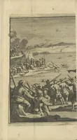 An illustration from De gedenkwaardige voyagie van Don Ferdinand de Soto na Florida : en desselfs ontdekking van de landen in dat gewest, met al wat aanmerkensswaardig op die vierjarige reyse is voorgevallen : gedaan anno 1539 en vervolgens (1706)