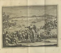 Picture 7 of 21 from De gedenkwaardige voyagie van Don Ferdinand de Soto na Florida : en desselfs ontdekking van de landen in dat gewest, met al wat aanmerkensswaardig op die vierjarige reyse is voorgevallen : gedaan anno 1539 en vervolgens (1706), leaf 33