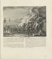 An illustration from Recueil d'estampes representant les différents événemens de la Guerre qui a procuré l'indépendance aux Etats Unis de l'Amérique (1784)