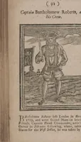 Picture 12 of 20 from The history and lives of all the most notorious pirates, and their crews, from Capt. Avery, who first settled at Madagascar, to Capt. John Gow, and James Williams, his Lieutenant, Etc. who were hang'd at Execution Dock, June 11, 1725, for Piracy and Murther, and afterwards hang'd in Chains between Blackwall and Deptford : giving a more full and true Account than any yet Published, of all their Murthers, Piracies, Maroonings, Places of Refuge, and Ways of Living. Adorn'd with Twenty Beautiful Cuts, being the Representation of each Pirate : To which is prefix'd, An Abstract of the Laws against Piracy (1725), leaf 110